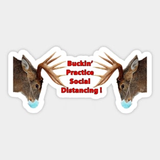 Buckin' Practice Social Distancing Sticker